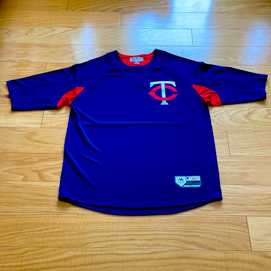Authentic Mn Twins Baseball Practice Jersey Navy W Red NewNever Worn Authentic Mn Twins Baseball Practice Jersey Navy W Red NewNever Worn